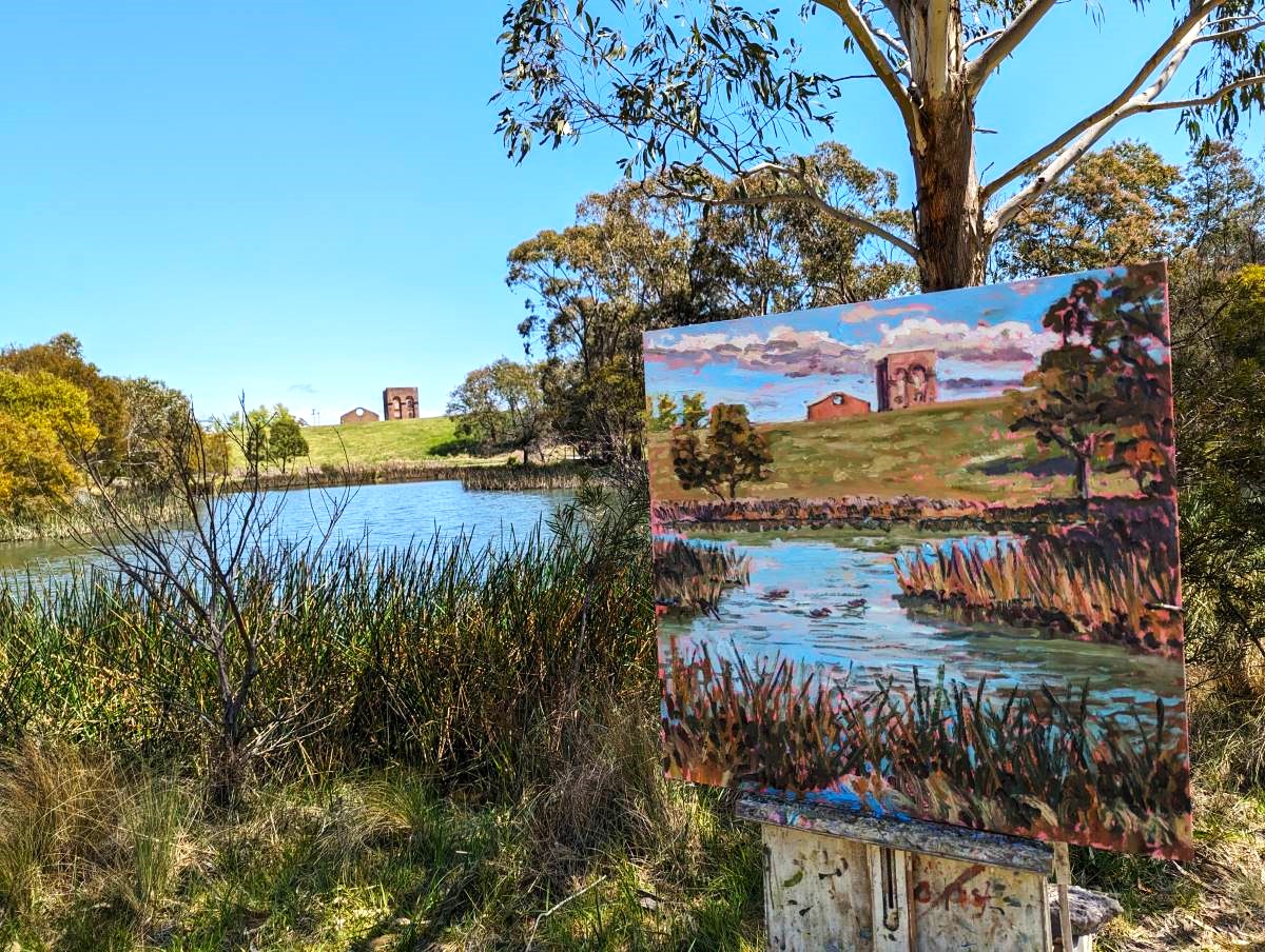 Lucy Culliton’s finished piece at the Lake Pillans Painted River Project